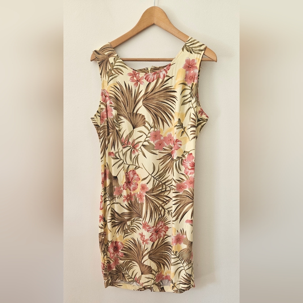 Vintage dead stock Bahama Beach Hawaiian print dress 12